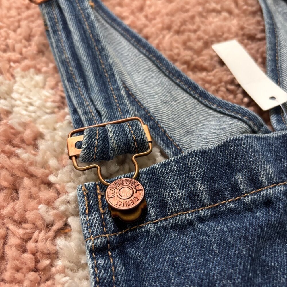 Madewell NWT Womens Size Small Denim Overall Mini Dress - Picture 7 of 7